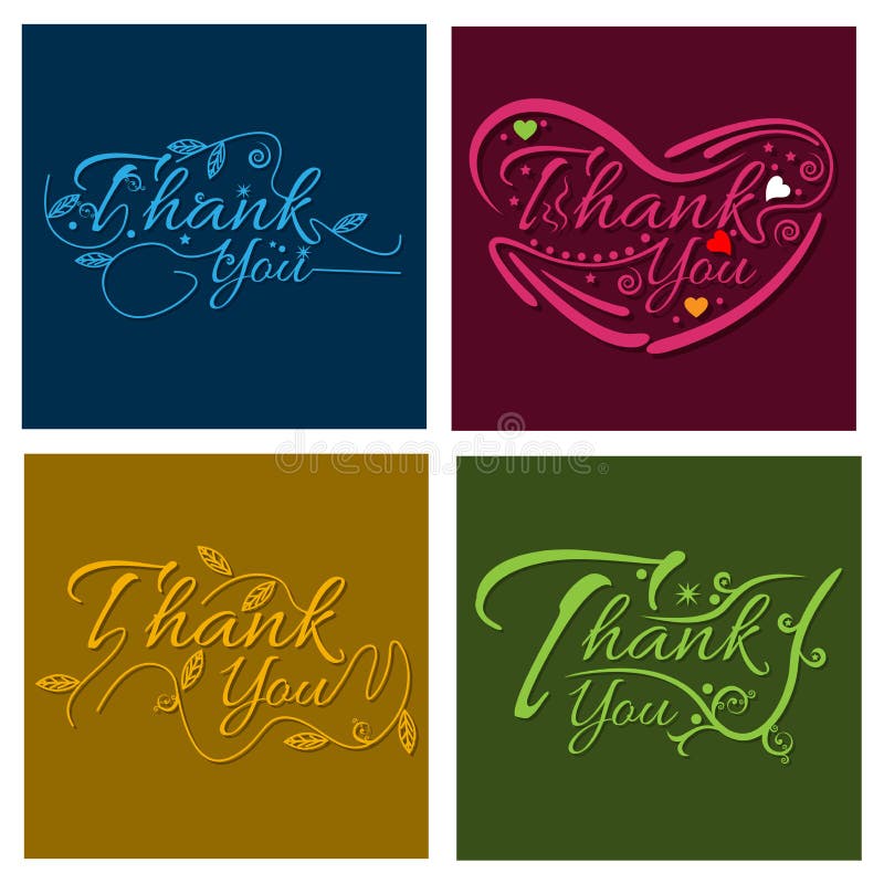 Merci lettrage de main, calibre de carte de visite professionnelle de visite Illustration de vecteur illustration libre de droits Merci lettrage de main, calibre de carte de visite professionnelle de visite Illustration de vecteur illustration libre de droits
