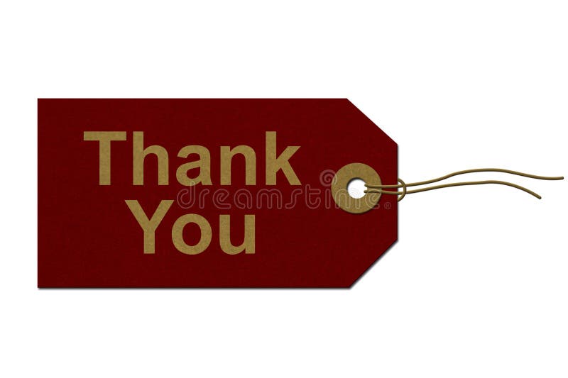 Merci étiquette de cadeau photographie stock libre de droits Merci étiquette de cadeau photographie stock libre de droits
