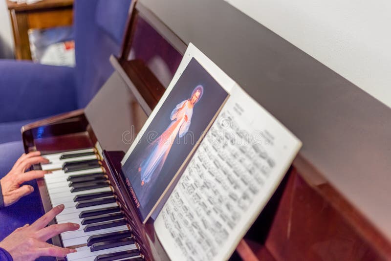 Merciful Jesus icon on scores stock image Merciful Jesus icon on scores stock image