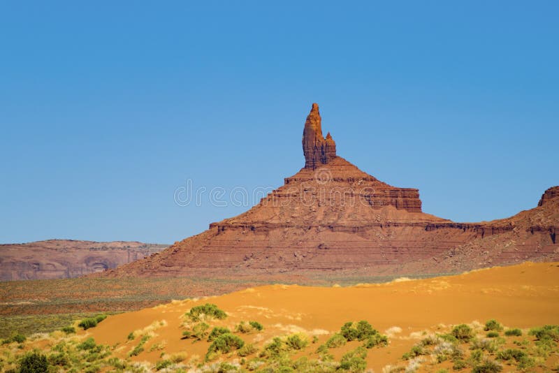 Meridian Butte is a giant sandstone formation in the Monument va