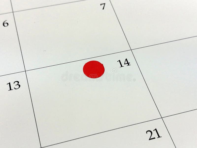 Merk uw datum op Valentine-dag op de kalender, teller op kalender, 14 Februari, liefdeplan, 14 Februari