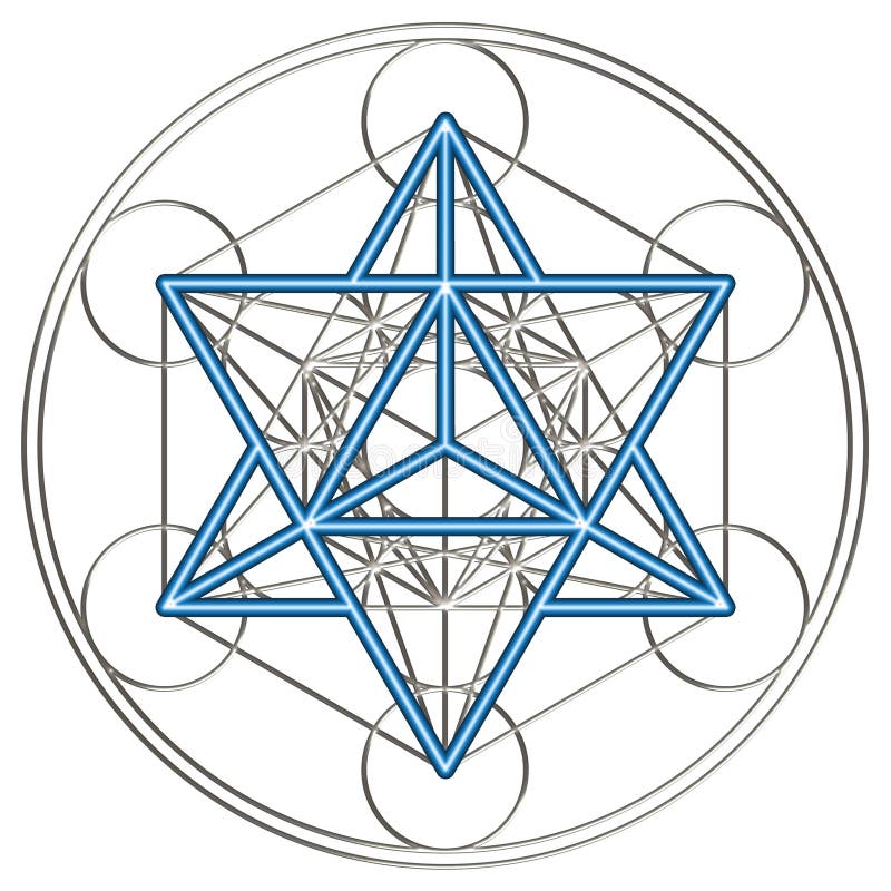 Merkaba - Metatrons kub royaltyfri illustrationer Merkaba - Metatrons kub royaltyfri illustrationer