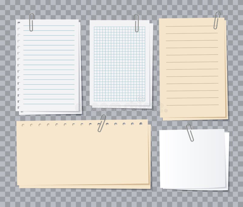 Merkblätter Unterschiedliche Notebooks mit Papierklammern, Memo-Aufklebern Hinweis: Terminliste stock abbildung