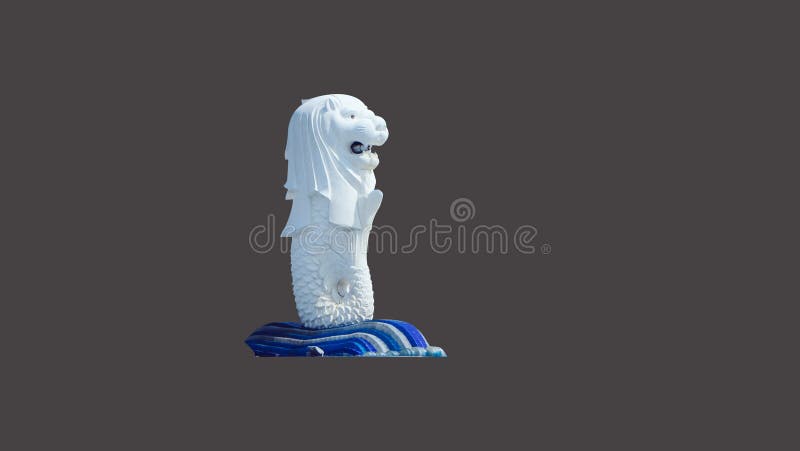 Merlion singapore isolated on grey royalty free stock images Merlion singapore isolated on grey royalty free stock images