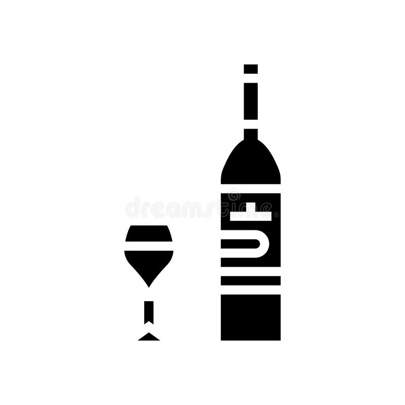 Merlot red wine glyph icon vector illustration royalty free illustration