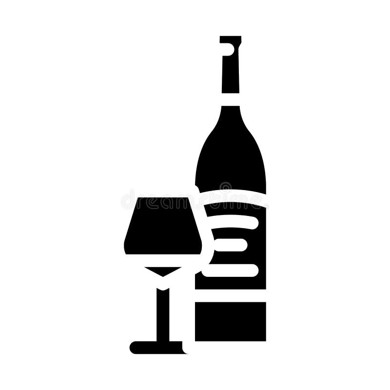 Merlot red wine glyph icon vector illustration vector illustration