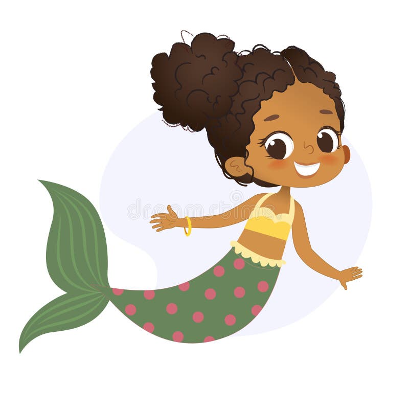 Download Little mermaid stock vector. Illustration of funny, cute ...
