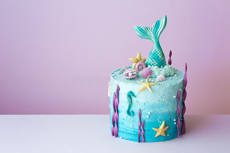 Mermaid birthday cake