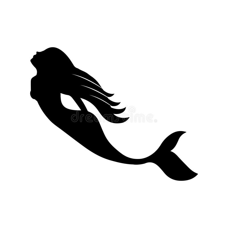 Mermaid logo design stock illustration. Illustration of abstract
