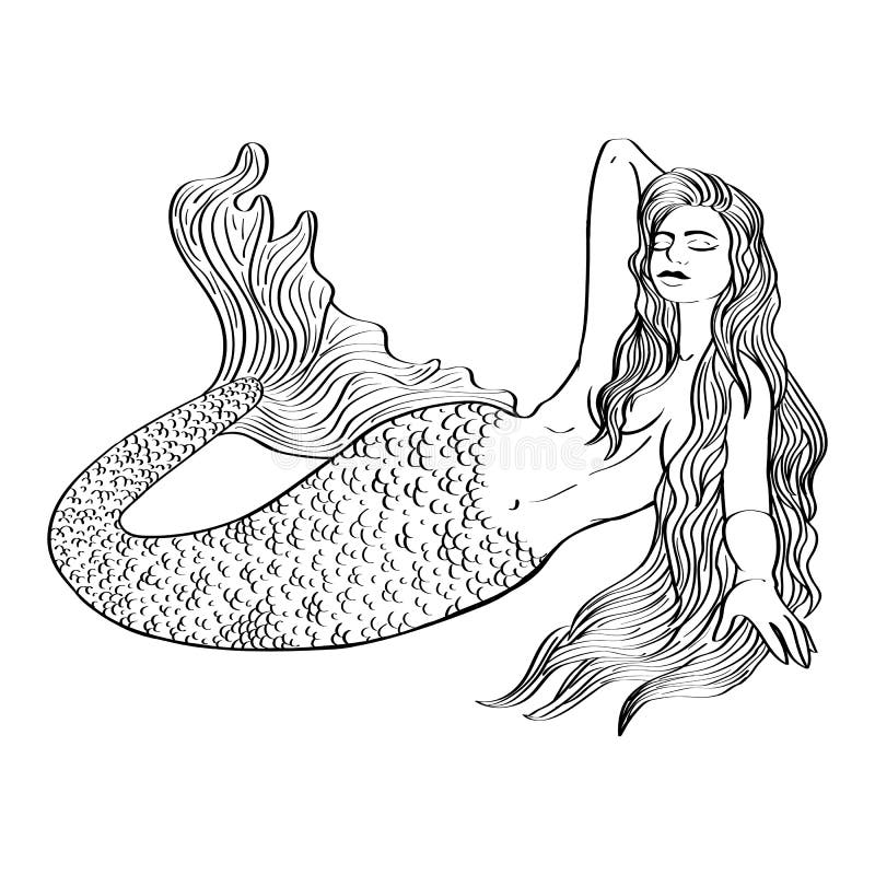 mermaid outline