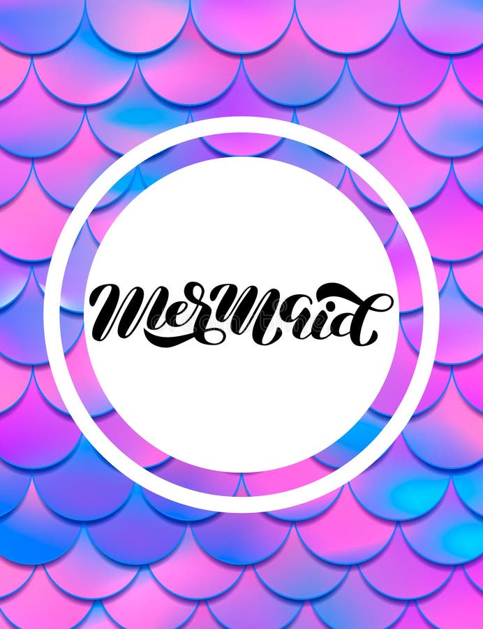 Download Mermaid Scale. Mermaid Lettering. Vector Illustration For ...