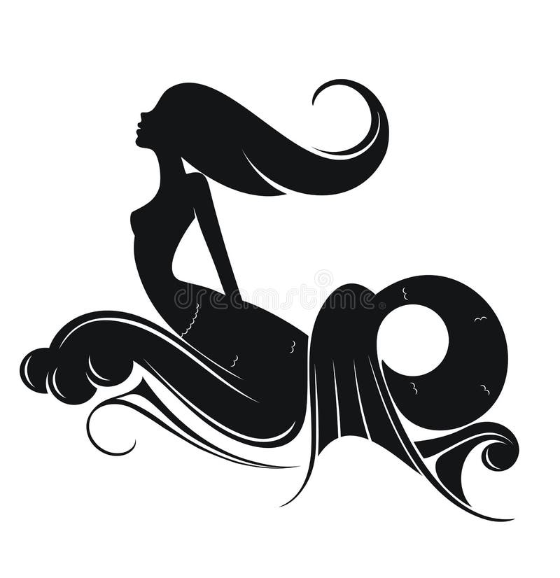 A mermaid silhouette