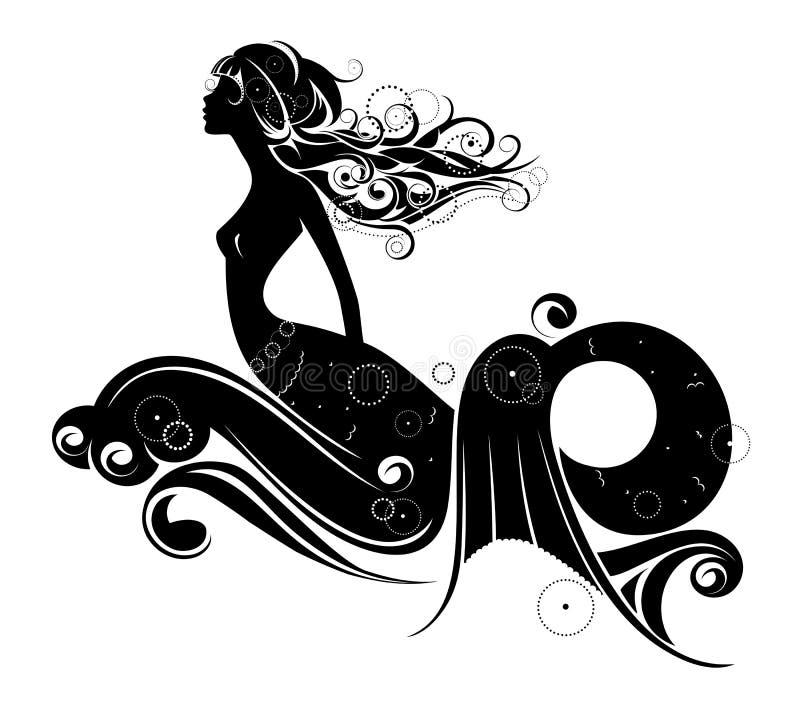 A mermaid silhouette