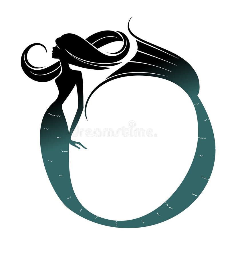 A mermaid silhouette