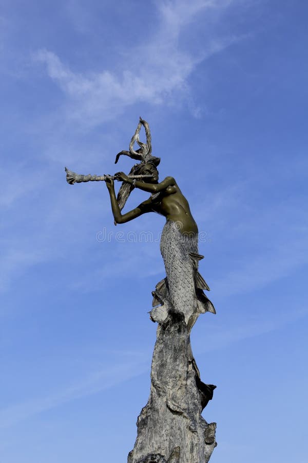 Mermaid Statue Ventura California Stock Image Image of bronze