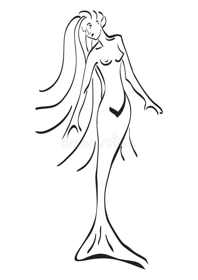 Mythic PNG Picture, Black And White Simple Line Drawing Tattoo Design Art  Mythical Ocean Mermaid, Tattoo Drawing, Mermaid Drawing, Ocean Drawing PNG  Image For Free Download