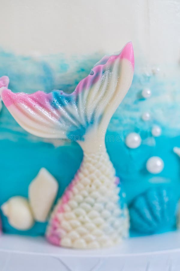 mermaid-themed-3-layer-vanilla-cake-stock-photo-image-of-theme