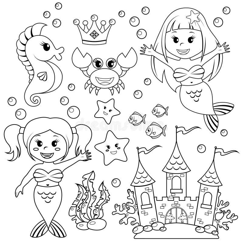 Underwater Castle Coloring Pages