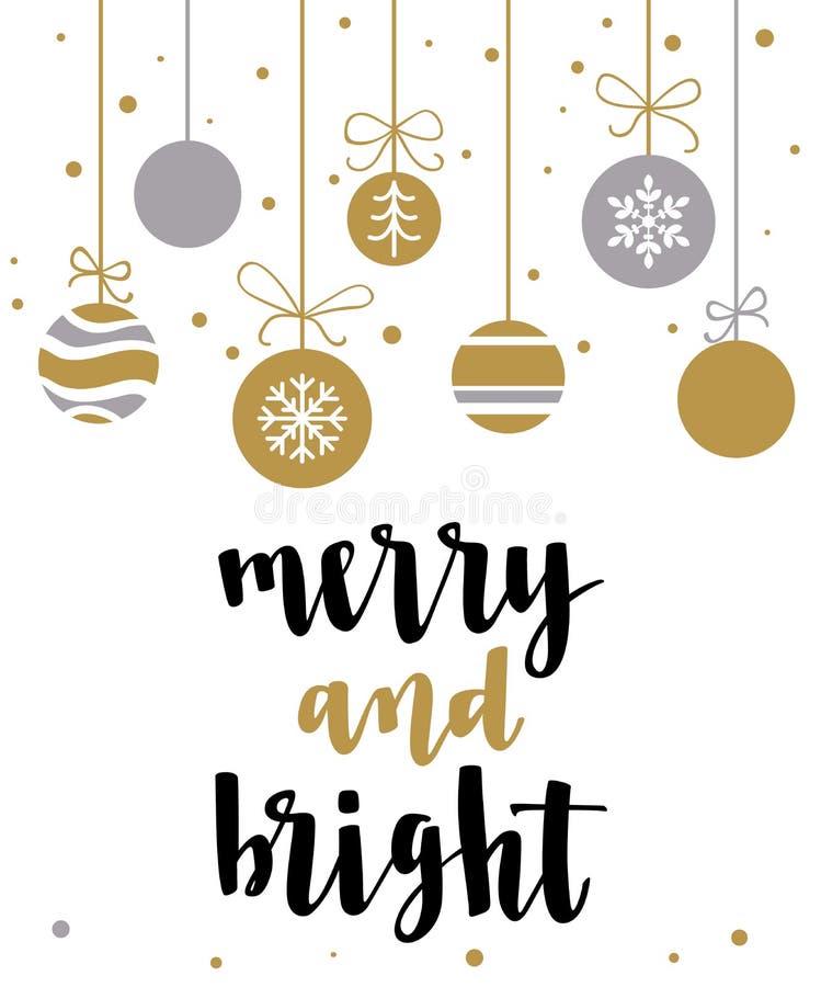 Merry and Bright. stock illustration Merry and Bright. stock illustration
