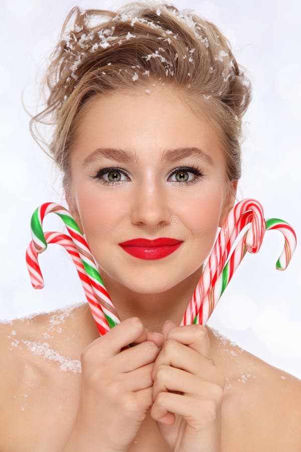 Merry Christmas Stock Image Image Of Joyful Candy Femininity 22190797