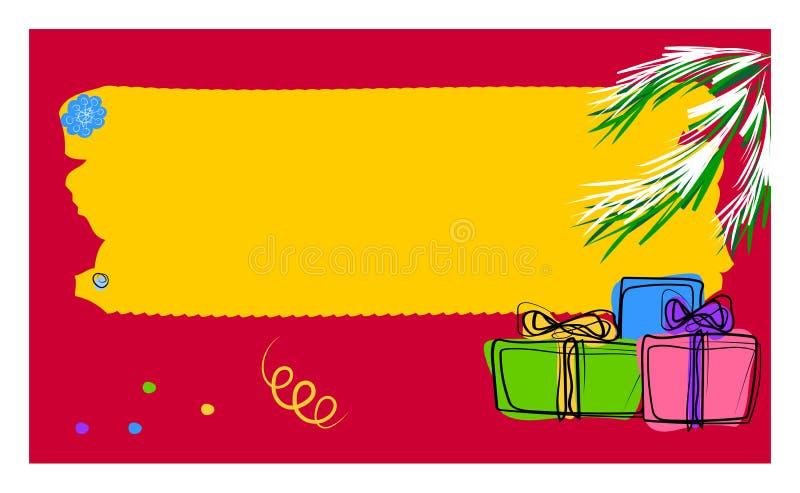 Merry Christmas. Abstract red background for your text in doodle style vector illustration