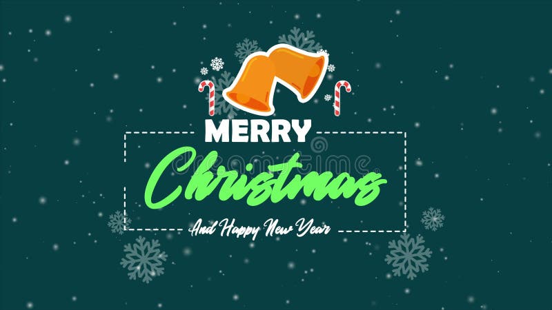 Merry Christmas with animation bell Christmas royalty free illustration