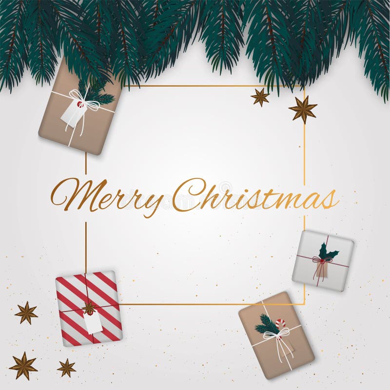 Merry Christmas background with gifts stock de ilustración Merry Christmas background with gifts stock de ilustración
