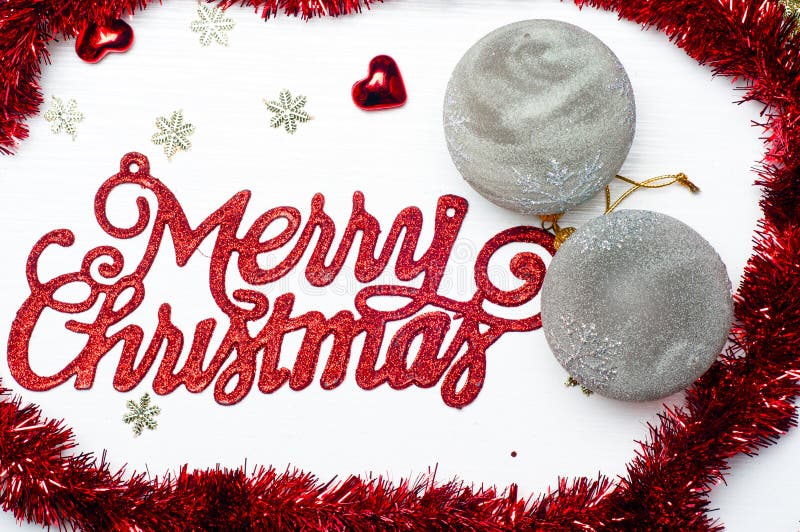 Merry Christmas background with tinsel frame