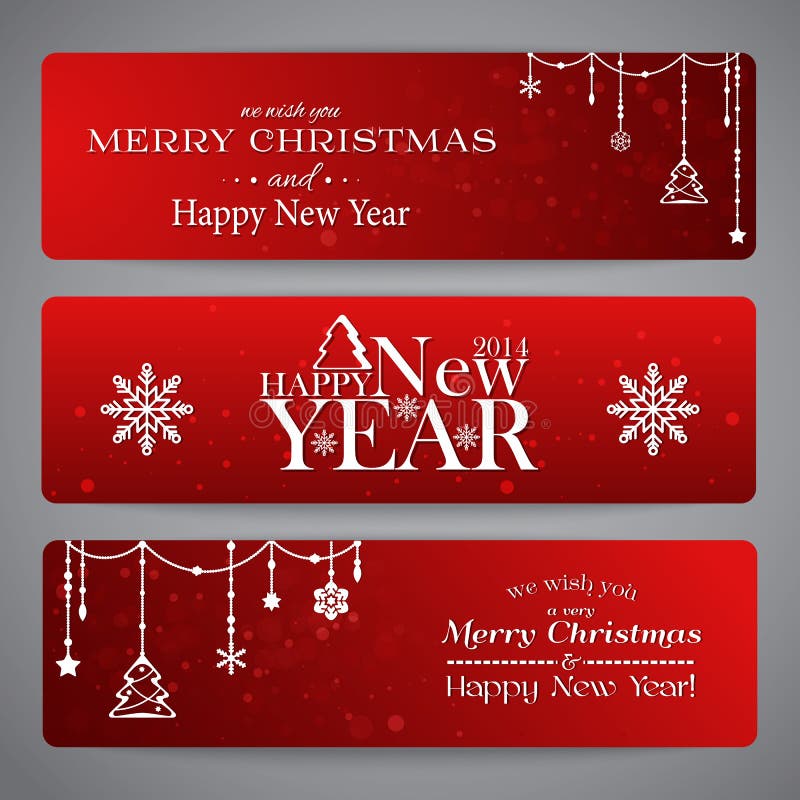 Merry Christmas and Happy New Year Background Stock Vector ...