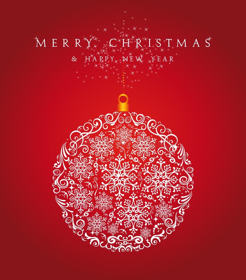 Merry Christmas bauble background EPS10 vector file.