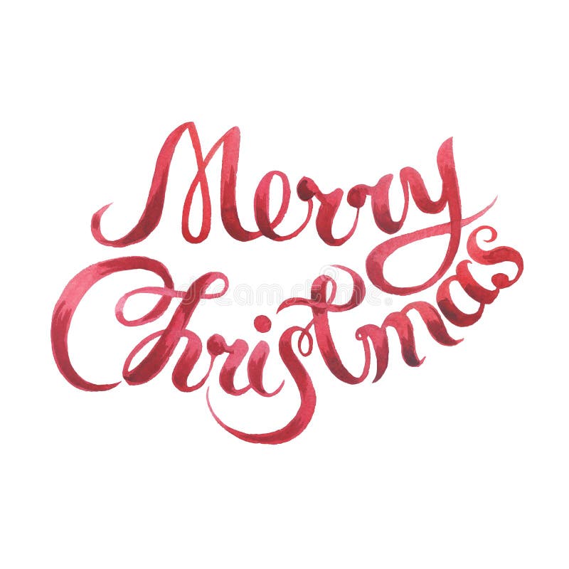 Merry Christmas Calligraphy Lettering Sign On Watercolor White Background Stock Illustration Illustration Of Calligraphy Modern Merry Christmas Calligraphy Lettering Sign On Watercolor White Background Stock Illustration Illustration Of Calligraphy Modern