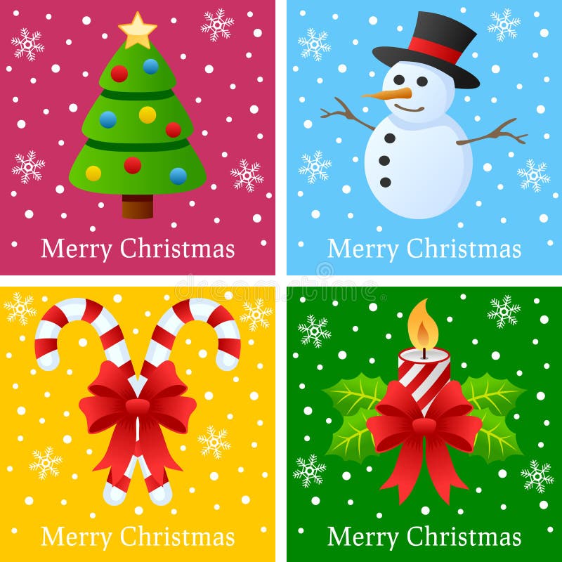 Merry Christmas Cards stock illustration Merry Christmas Cards stock illustration