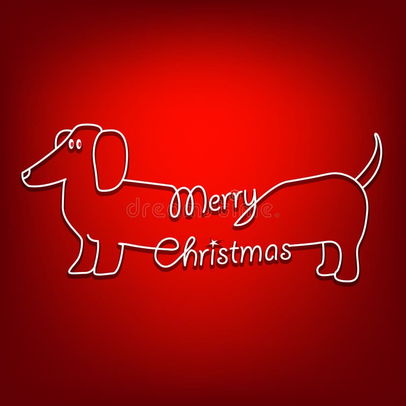 Merry Christmas and dog royalty free illustration Merry Christmas and dog royalty free illustration