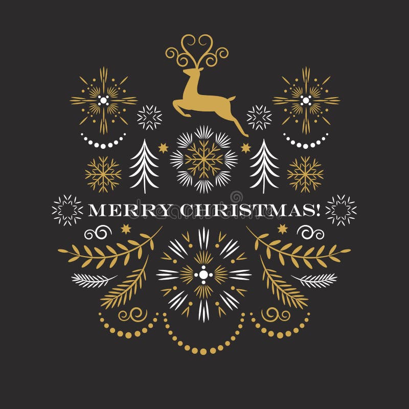 Christmas greeting card stock vector. Illustration of design - 44888029