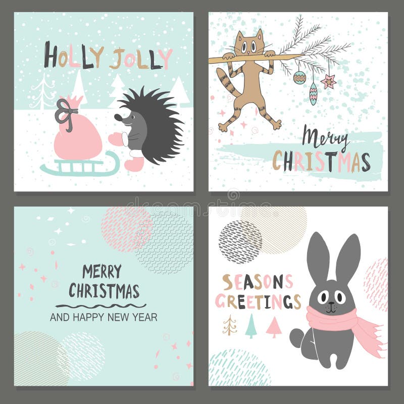 Hedgehog and Pinecones Good Luck Greeting Card