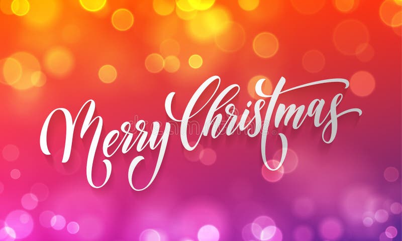 Merry Christmas greeting card vector golden light bokeh blur New Year background vector illustration Merry Christmas greeting card vector golden light bokeh blur New Year background vector illustration