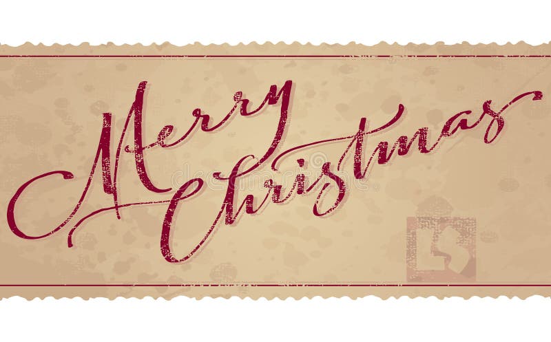 Merry Christmas Hand Lettering (vector) Stock Vector - Illustration of ...