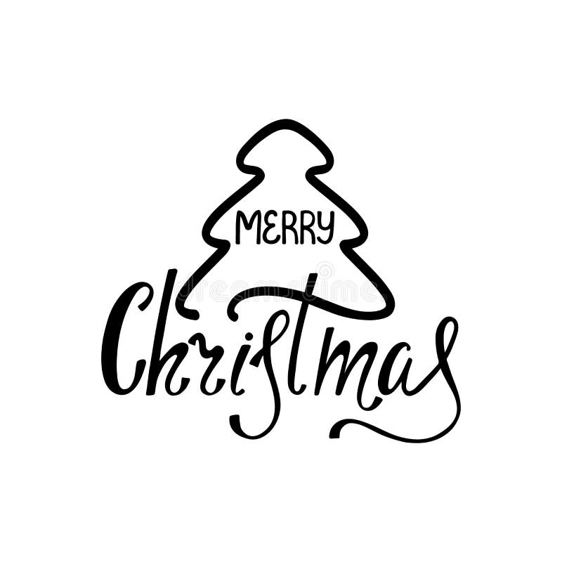 Merry Christmas. stock vector. Illustration of handdrawn - 105218396