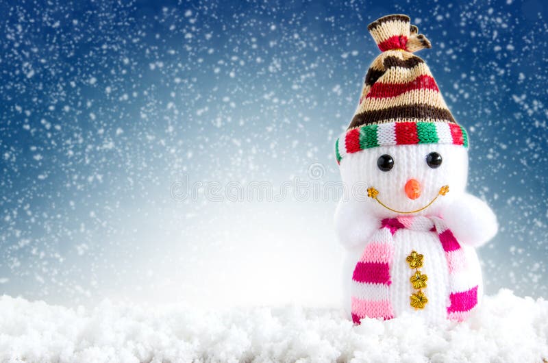 Merry christmas and happy new year background. Snowman standing royalty free stock photos Merry christmas and happy new year background. Snowman standing royalty free stock photos