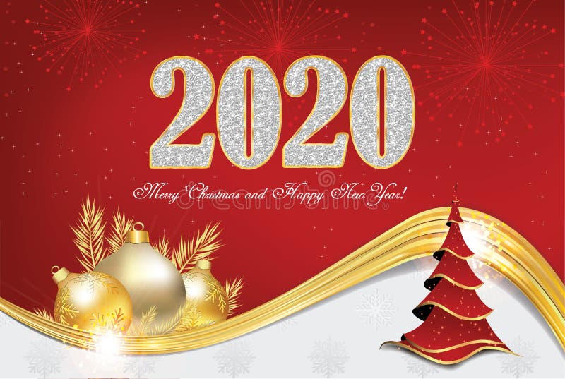 Christmas Card Background Golden And Red Stock Image - Image of gift, december: 21913357