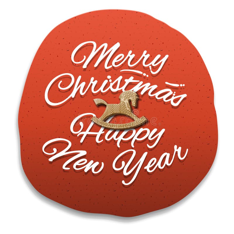 Merry Christmas and Happy New Year 2023 Greeting Card Stock Vector