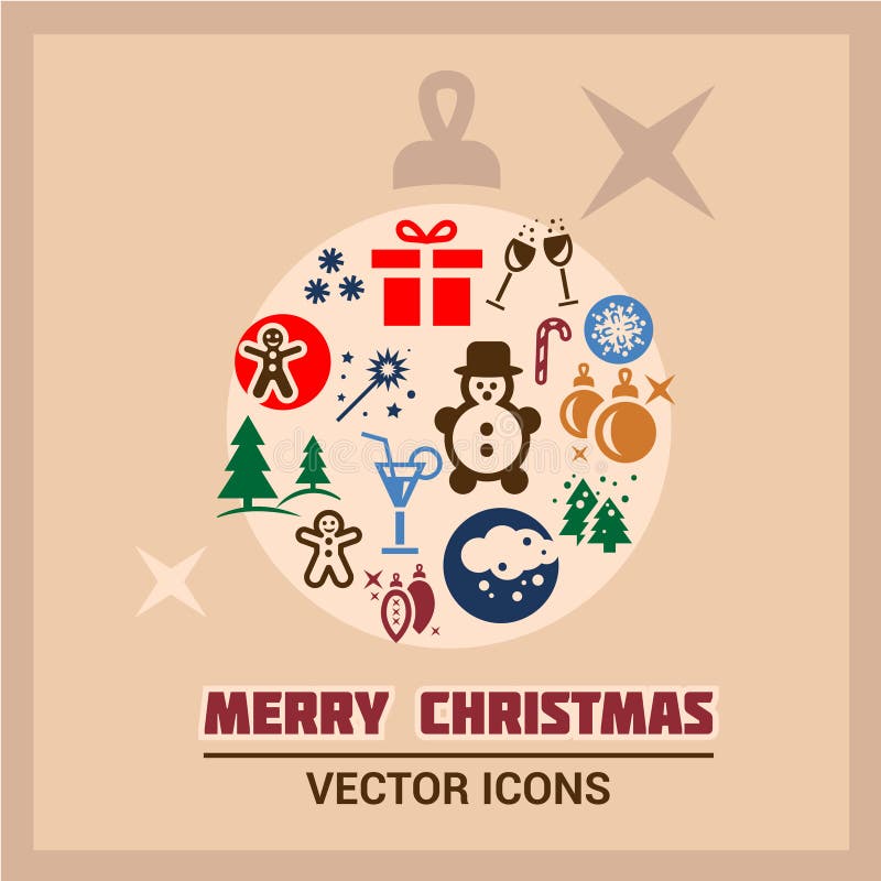 Merry christmas icons