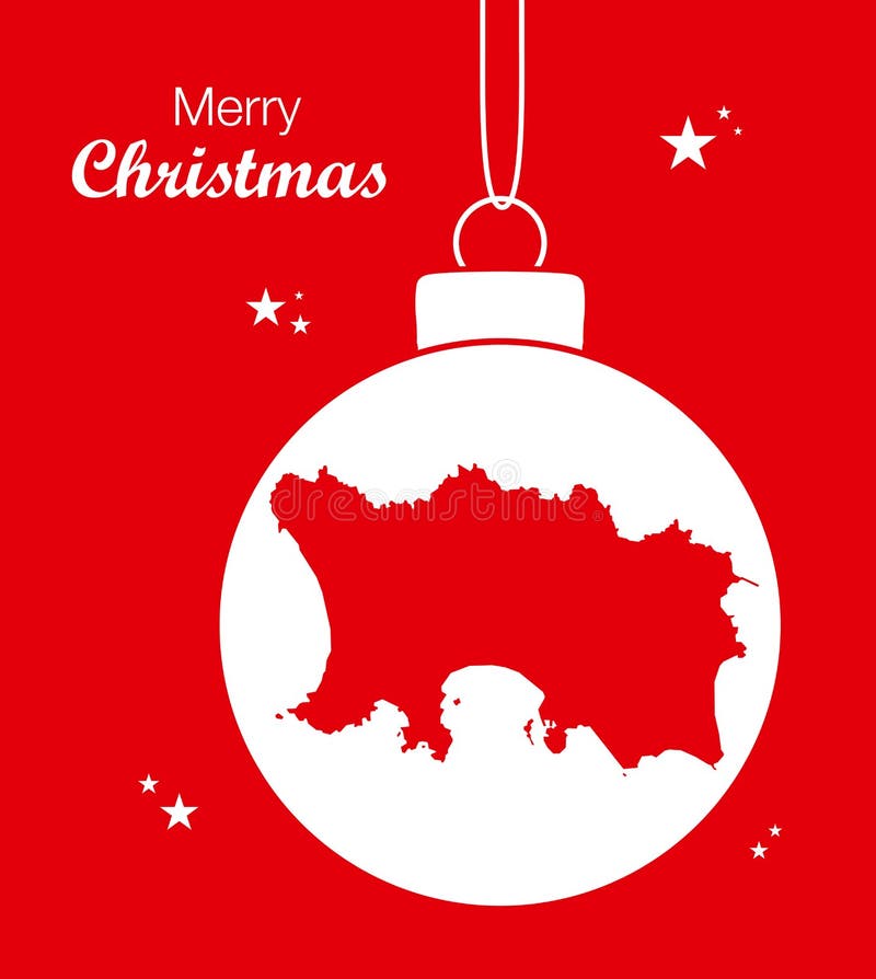 Merry Christmas Map Jersey stock illustration. Illustration of area