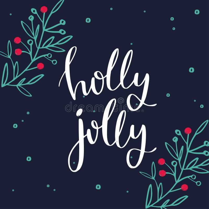 Merry Christmas And New Year Words On Christmas Tree Stock Vector - Illustration of card, dreams