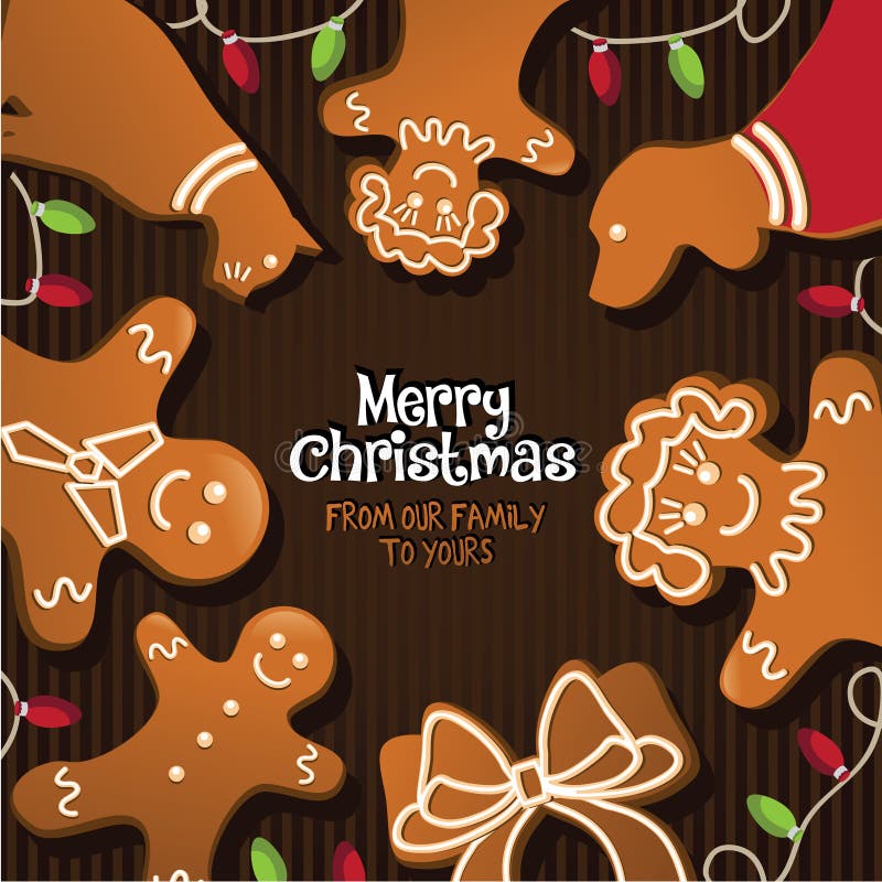 Merry Christmas From Our Family To Yours Stock Vector - Image: 63345373
