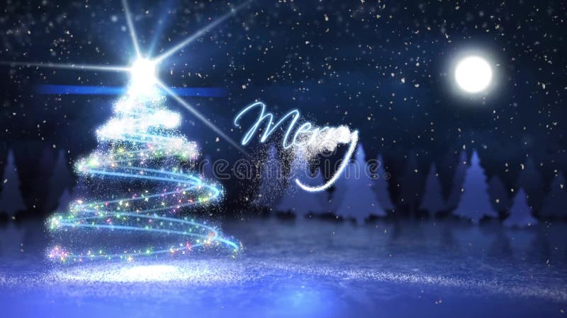 Merry Christmas Animation Stock Video Footage