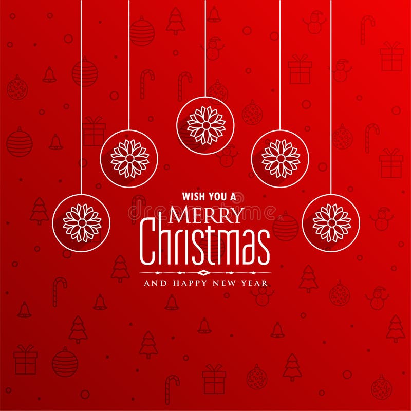 Merry christmas red awesome greeting design vector illustration Merry christmas red awesome greeting design vector illustration