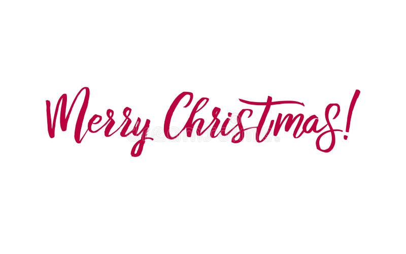 Merry Christmas Red Lettering Inscription, Artistic Written for ...