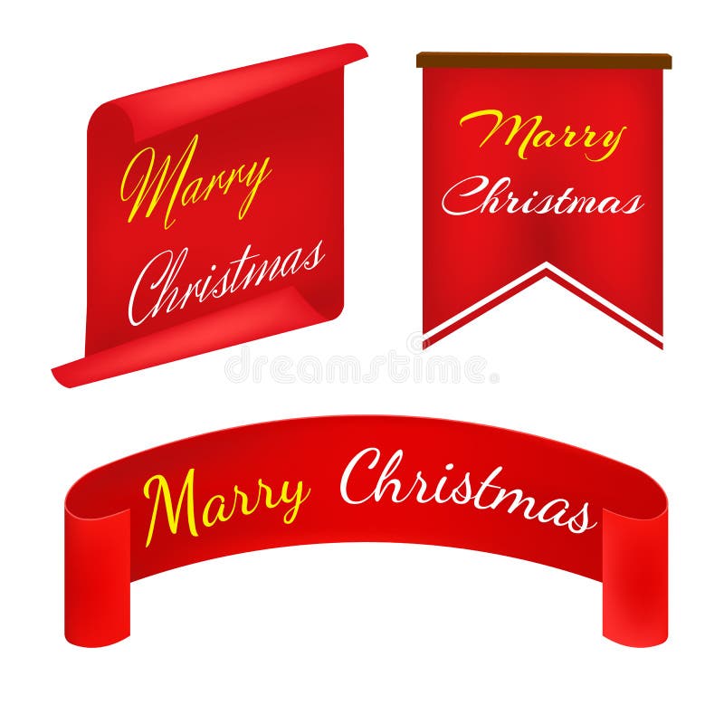 Merry Christmas Scroll red stock vector. Illustration of graphic ...
