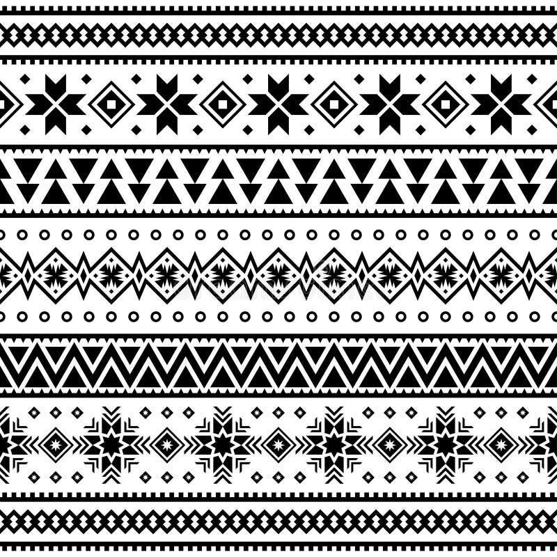 Aztec Seamless Pattern Vector. Marry Christmas Shape and Geometry ...